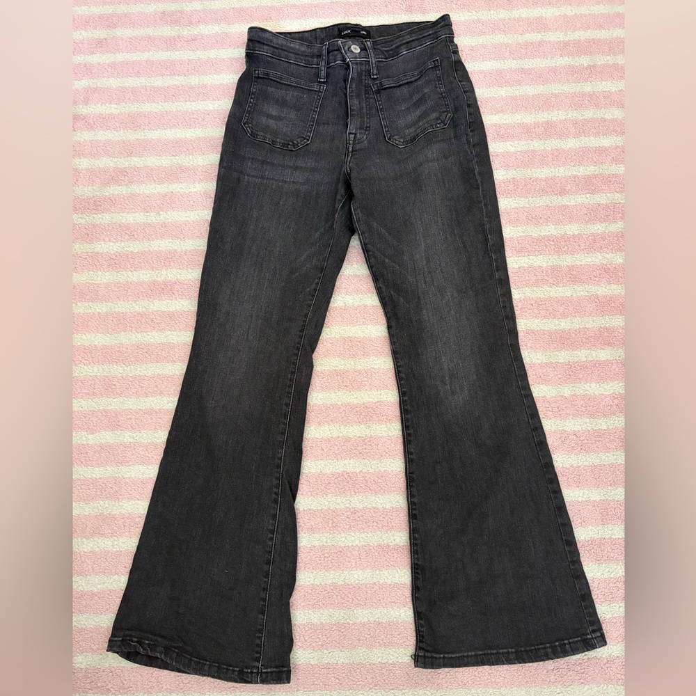 Lucky Brand Black Wide-Leg Flare Jeans
